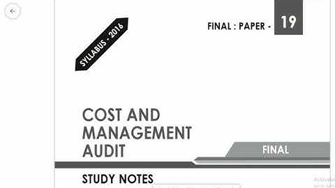Companies(cost record and audit) rules, 2014 | paper - 19 | COST AND MANAGEMENT AUDIT