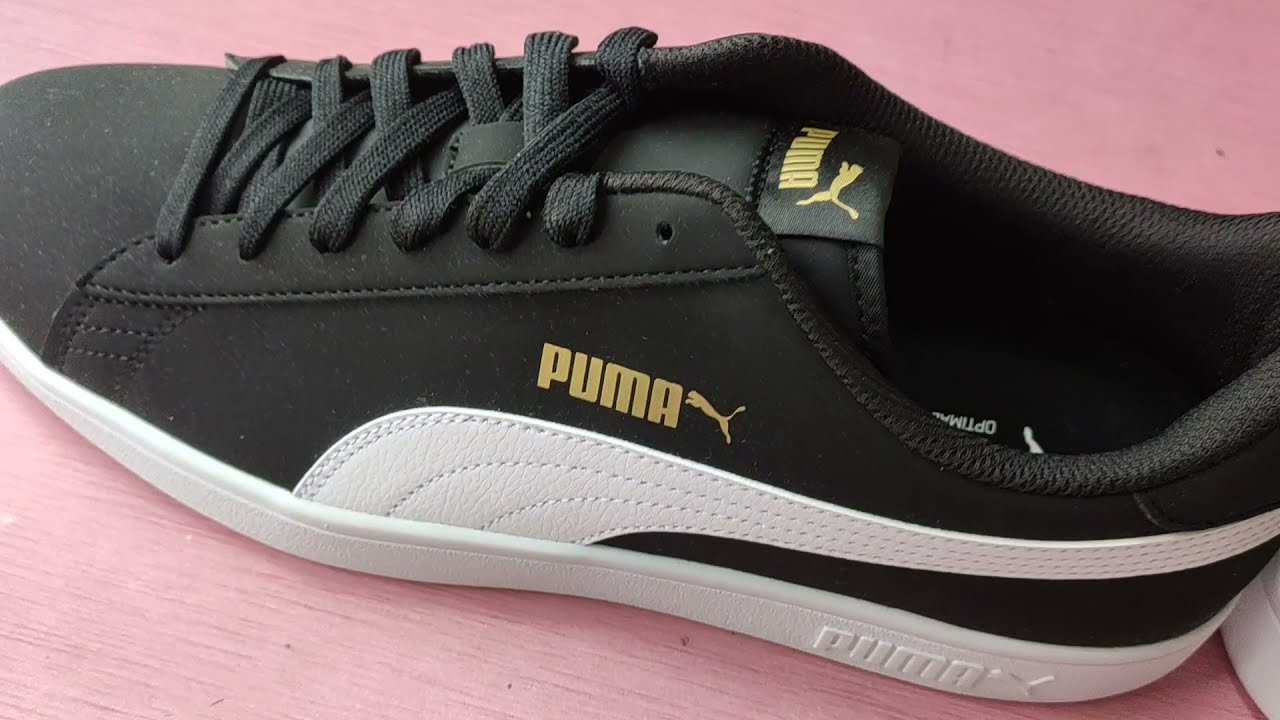 PUMA Smash v2 Buck Sneakers unboxing and first impression - YouTube