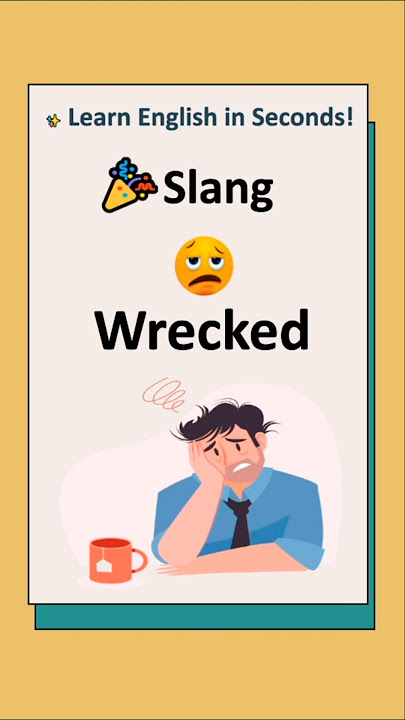 Wrecked? 😴 Learn this super useful slang term. ‘Wrecked’ vs ‘Exhausted’ #exhausted #learnenglish