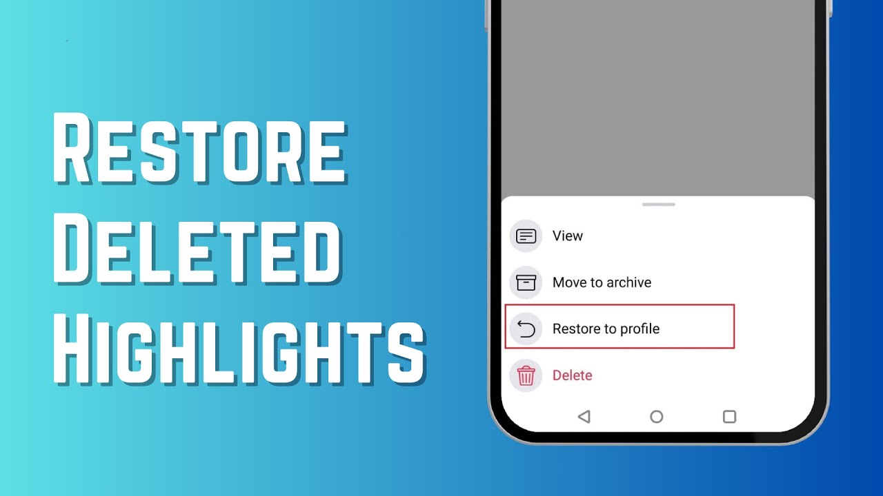 How To Restore Deleted Highlights and Featured Collection On Facebook ...