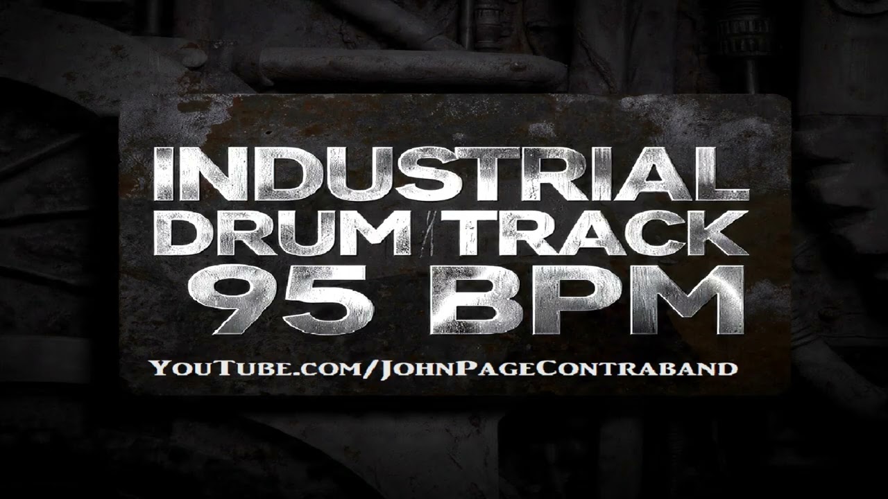 Industrial Drum Backing Track 95 BPM Free Drum Beat for Guitar and Bass Players