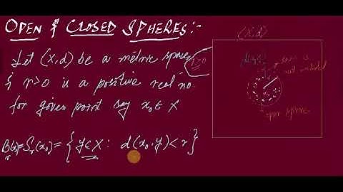 #MTH405 Lecture 32 Part 1 || Open and Closed Spheres || Virtual University