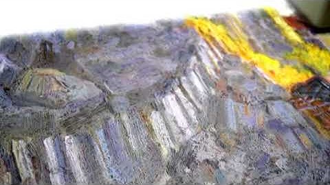 Crazy Embossing effect printed on Canvas by uv flatbed printer with 21 layers