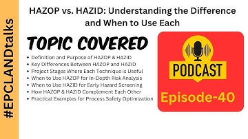 📊 HAZOP vs HAZID | Key Differences & When to Use | EPC LAND 🛡️