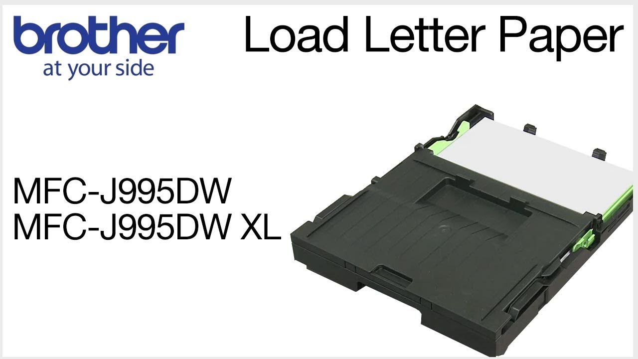 How to load letter paper into the Brother MFCJ995DW YouTube