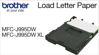 How to load letter paper into the Brother MFC-J995DW