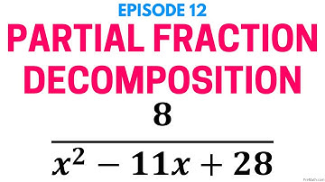 Episode 12 | Partial Fraction Decomposition Involving a Factorable Denominator | Simple Explanation