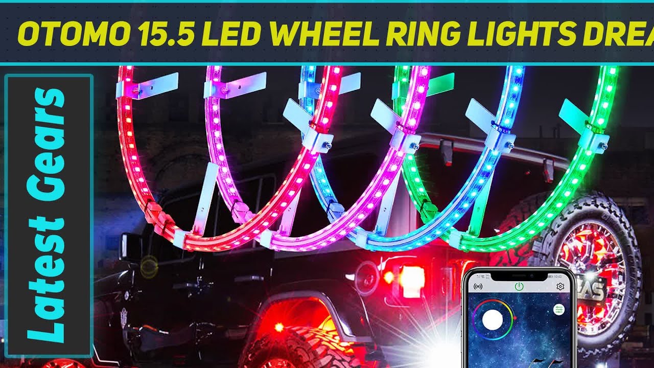 LED Wheel Ring Rim Lights RGB Color Chasing Turn Signal IP68 Bluetooth 53  Inch - Walmart.com