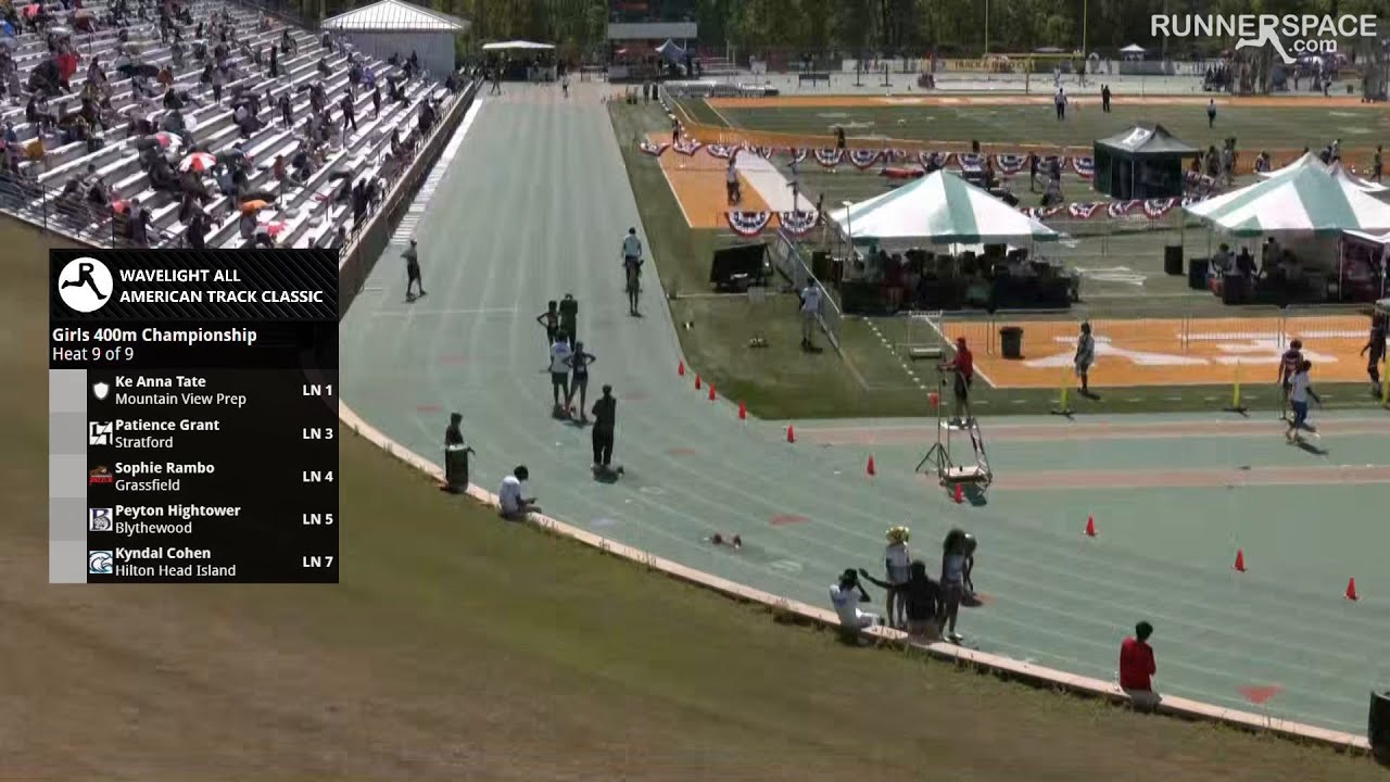 Girls 400m Championship Section 9 - Wavelight All American Track ...