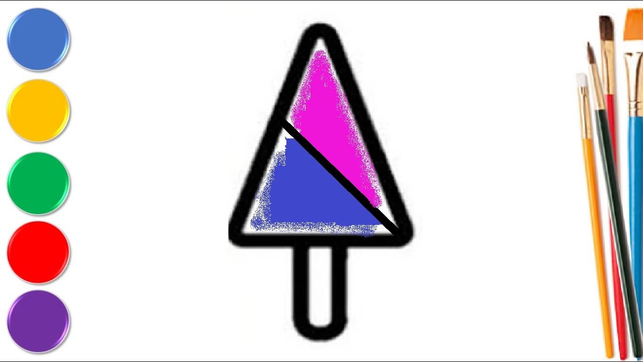 How to draw ice candy, ice cream kulfi for kids YouTube