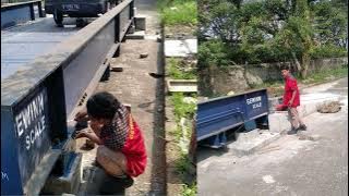 Pemasangan Timbangan Truk Gewinn Kapasitas 40 Ton PT Sarana Aman Berkendara, Ukuran 9 m x 3,4 m