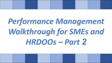Perfomance Mangement for SMEs and HRDOOs   Part 2