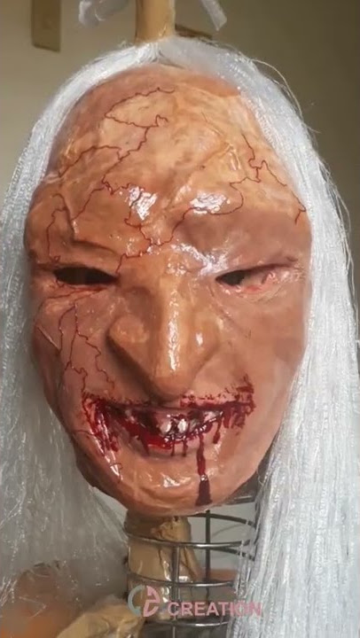 Making Wrong Turn mask in 15 seconds #Shorts #wrongturn #mask #diy #papercraft #papermache