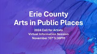 2024 Call for Artists Virtual Information Session