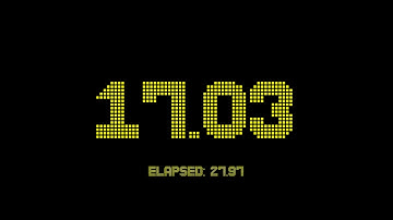 45 seconds countdown timer with 2 fractional digits accuracy