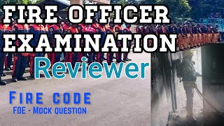 FOE sample questions | FIRE OFFICER EXAM REVIEWER  | BFP