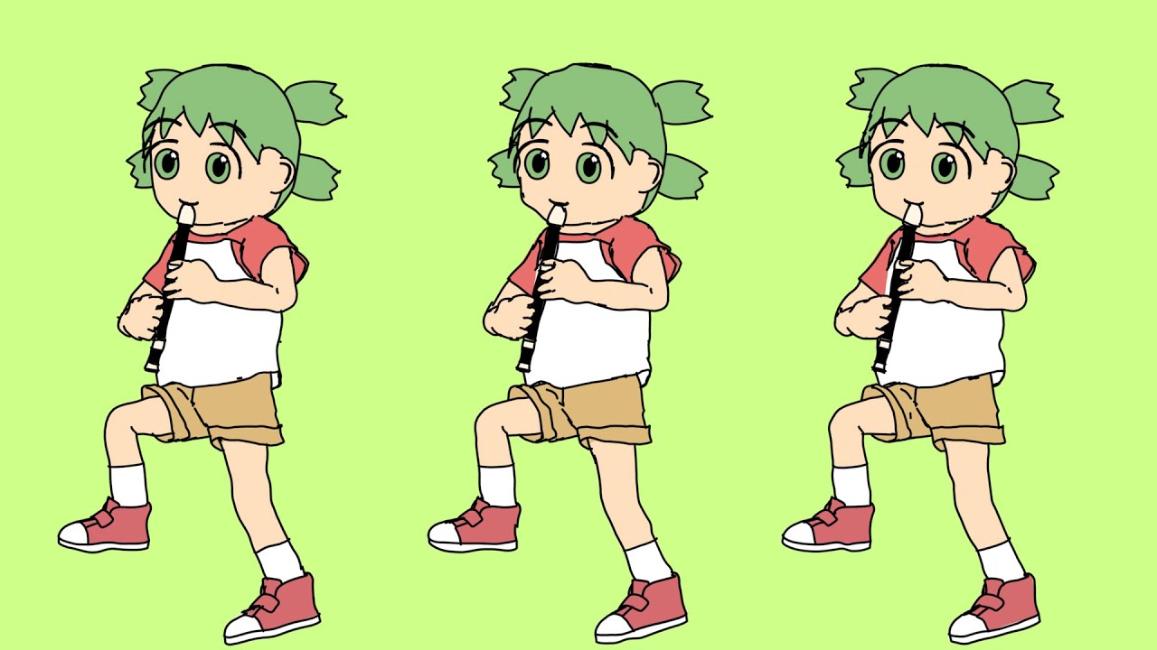 Yotsuba - Powerful Wind, Slicked-back Hair