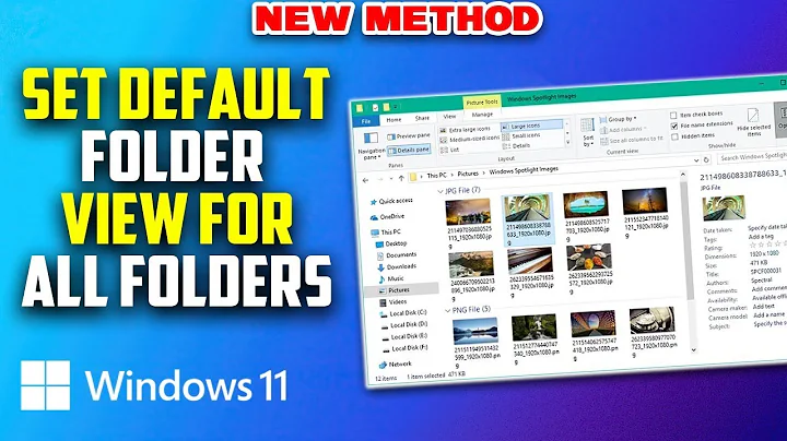 How to Set Default Folder View for All Folders in Windows 11