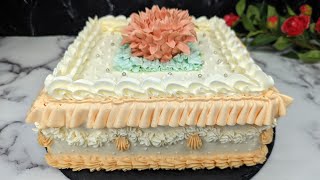 SWEET ORANGE CAKE ! ( АПЕЛЬСИНОВЫЙ ТОРТ С КЛАССИЧЕСКИМ ДЕКОРОМ ).