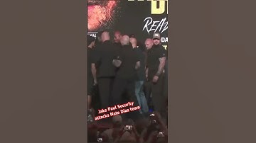 Jake Paul’s Security attacks Nate Diaz team and they start throwing punches  #pauldiaz