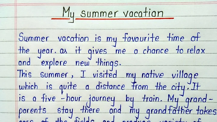 Essay on my summer vacation || Summer vacation essay - DayDayNews