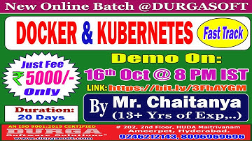 DOCKER & KUBERNETES (Fast Track) Online Training @ DURGASOFT