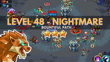 King of Defense: Level 48 NIGHTMARE / BOUNTIFUL PATH / with basic heroes