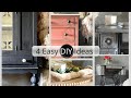 4 Easy DIY Home Decor Ideas: Painted Furniture Makeover & Ikea Hack | ASMR diy home decor