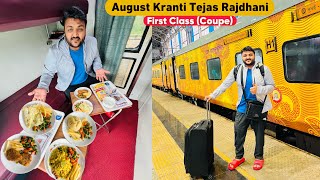 Upgraded Tejas Rajdhani First Class (coupe) mein 5star service Unlimited IRCTC food |Indian Railways