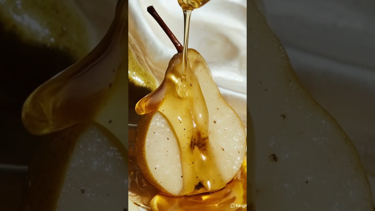Savoring pears with honey 🍯🍐 