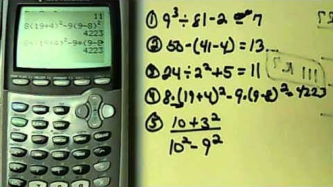 How to Put Whole Number Order Of Operations In The TI Calculator