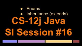Cs-12J Java Si Session