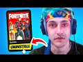 I made Ninja UNINSTALL Fortnite...