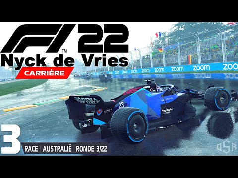 F1 22 CAREER MODE #3 || WAT EEN RACE IN DE REGEN van Nyck de Vries?? || Wat een FOUT van Albon?