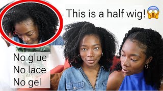 REAL Scalp, FAKE Hair! Invisible Hairline Half Wig Mimic my texture! Hergivenhair