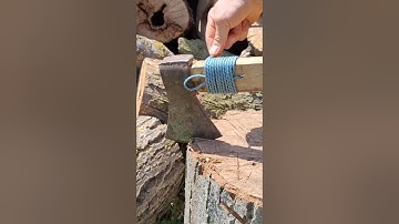 How to protect an axe handle. #knot #rope