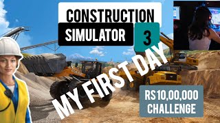 My First Day In Construction Simulator 3 #simulator