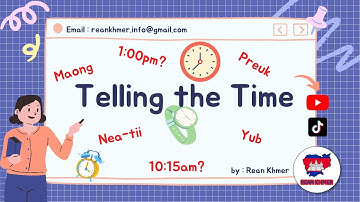 How to Tell the Time in Khmer Language | Rean Khmer  | Cambodian Language