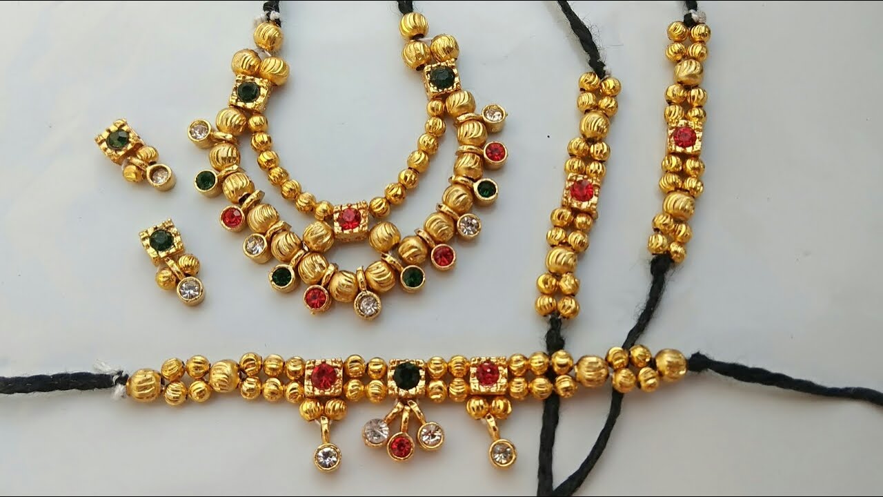 golden moti ,multi color  mala set #part-41#kundal ,kandora,kangan#vasant special#