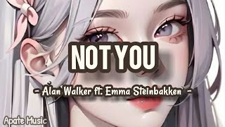 NOT YOU - ALAN WALKER FT. EMMA STEINBAKKEN (Lyrics)