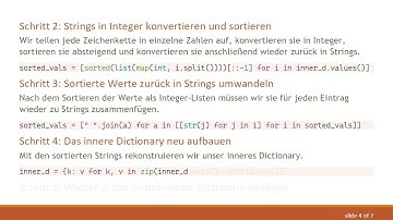 Wie sortiert man Werte eines Dictionaries in Python?