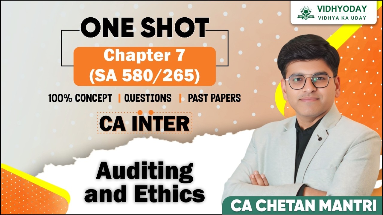 Chapter 7 (SA 580/265) | Auditing | ZIDD Revision | CA Inter May 2026 | CA Chetan Mantri