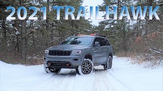 2021 Jeep Grand Cherokee Trailhawk Off Road 4x4 Driving in Mud Snow Water