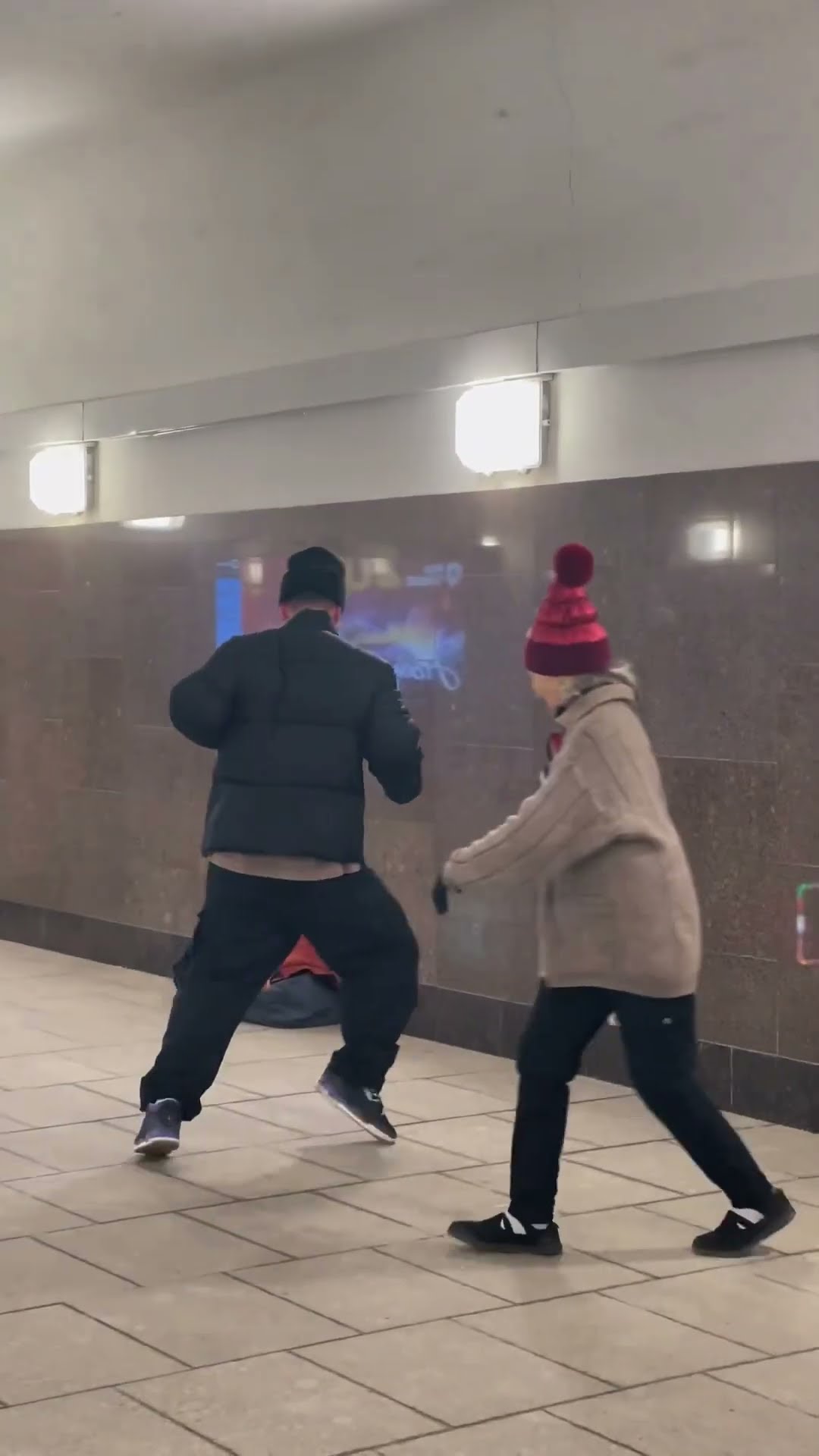 decided to dance with a cheerful granny