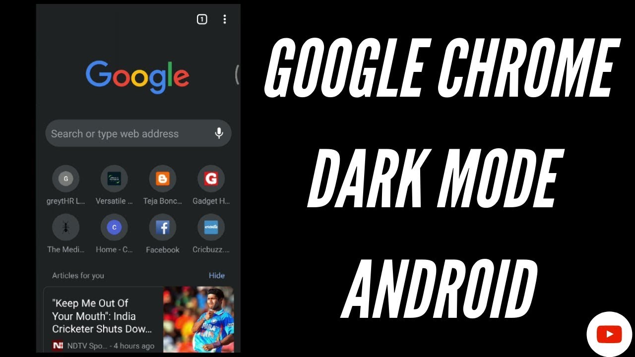 Dark Android Mode Chrome Websites