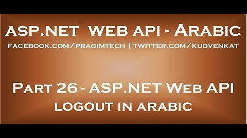 ASP NET Web API logout in arabic