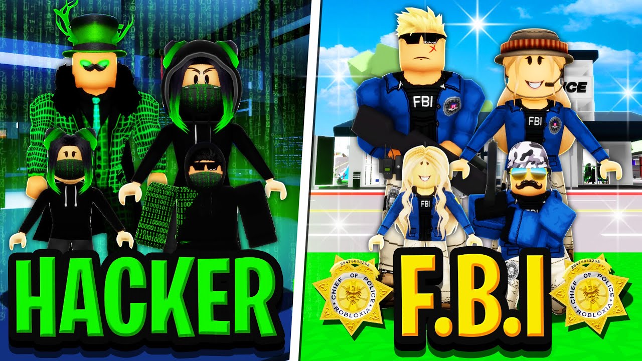 HACKER FAMILY vs FBI FAMILY in Roblox BROOKHAVEN RP!! 