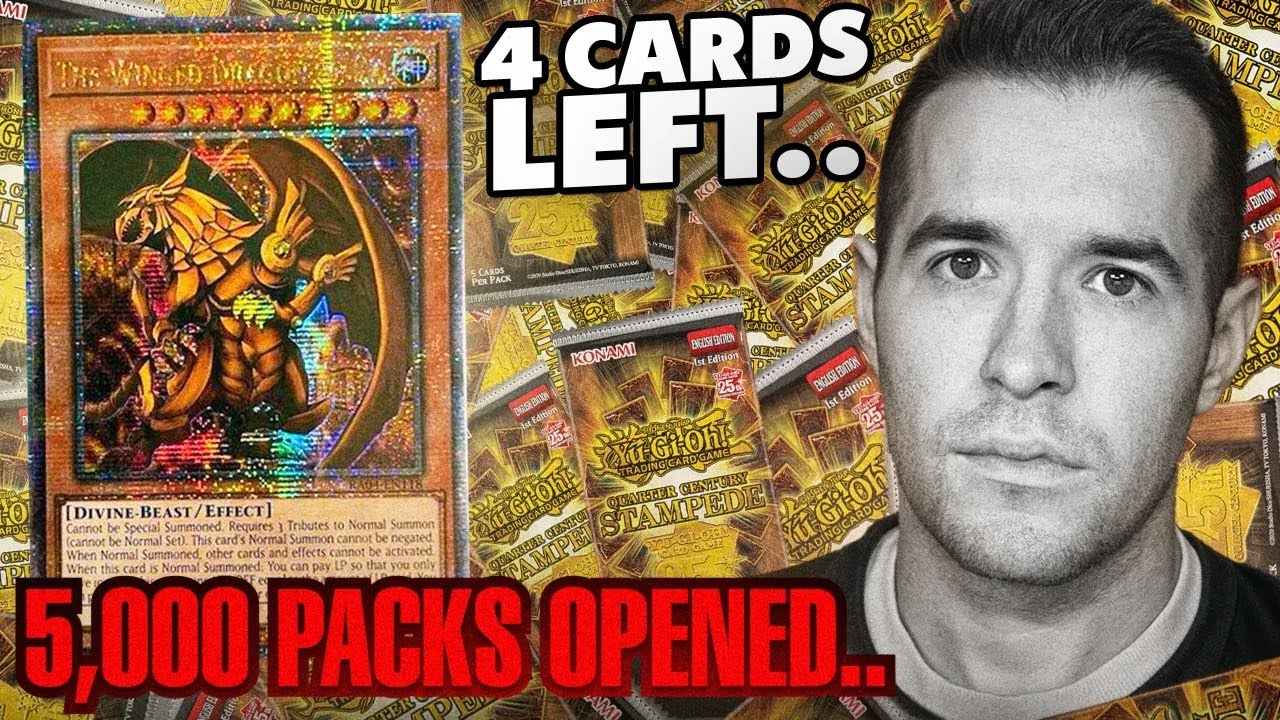 5000 yugioh cards Man Opens 5,000 Packs To Complete The Set (Quarter Century Stampede) 5000 Defense 5000 ATK Monster Cards |