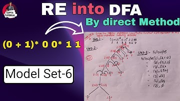 Regular Expression into DFA By Direct Method || Model Set-6 || #importantquestions