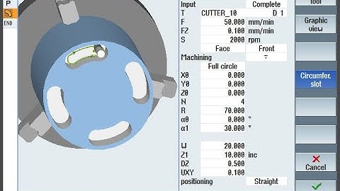 SLOT MILLING CYCLE ON FACE SINUTRAIN 4.8